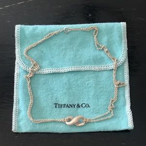 Tiffany & Co. Infinity Double Chain Necklace. 18 inches.Price of silver gone up!